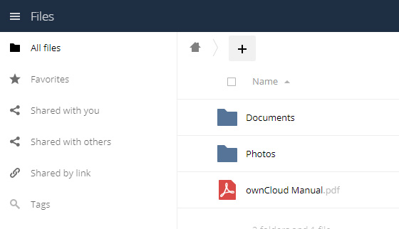 ownCloud Control Panel