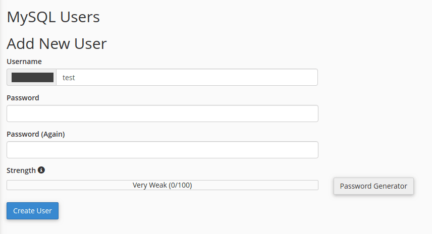 create user