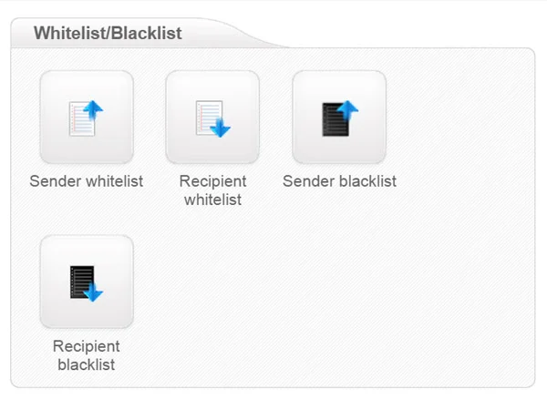 SpamExperts-Whitelist-Blacklist
