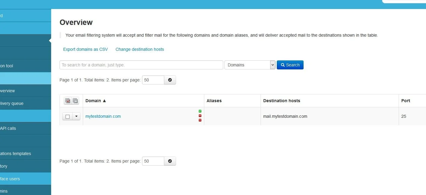 spamexperts-domain-overview