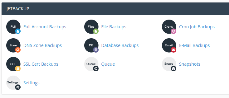 JetBackup in cPanel