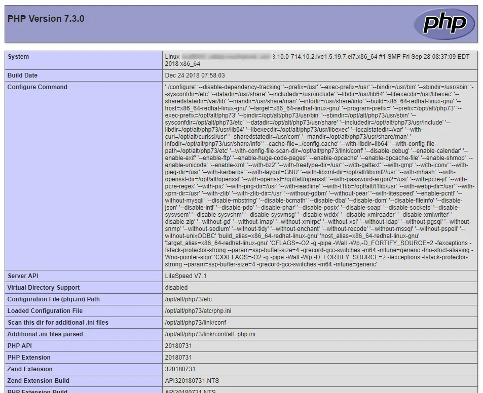 PHP Info File