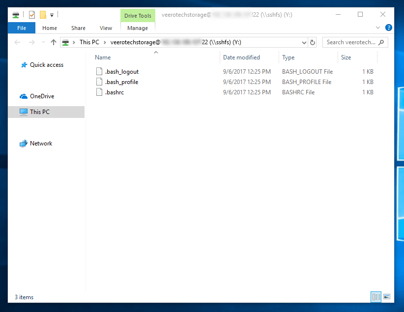Setup mapped drive in Windows 10 using VeeroTech Storage Linux VPS