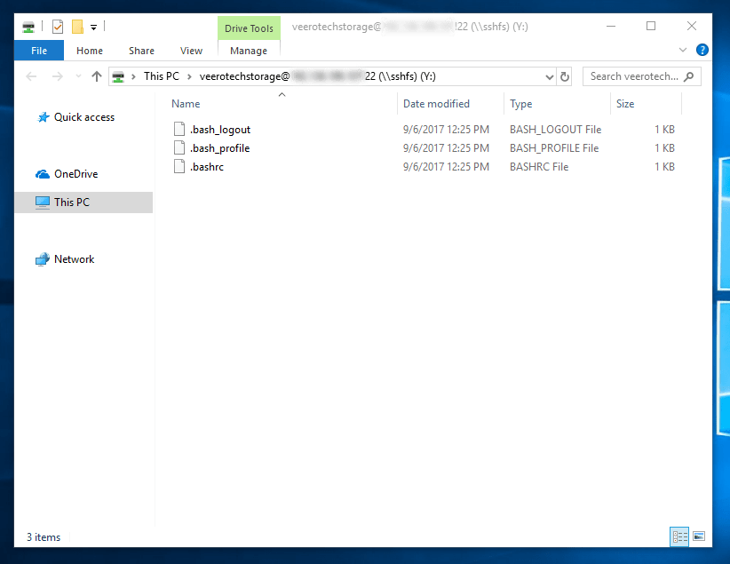 Windows 10 SSH Mapped Network Drive