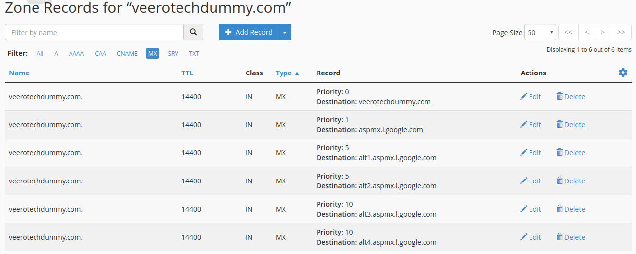 Google MX all google mx