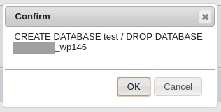 create the new database and drop the old database