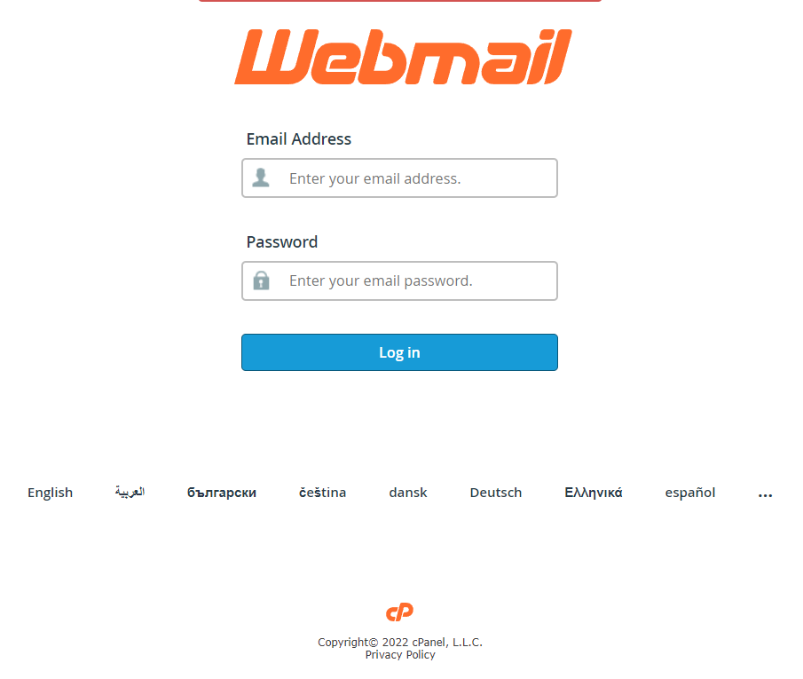 Accessing Webmail For Your Domain With CPanel Web Hosting KB