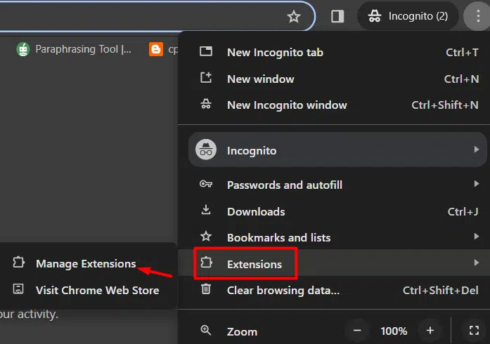 Disabling add-ons on your web browser