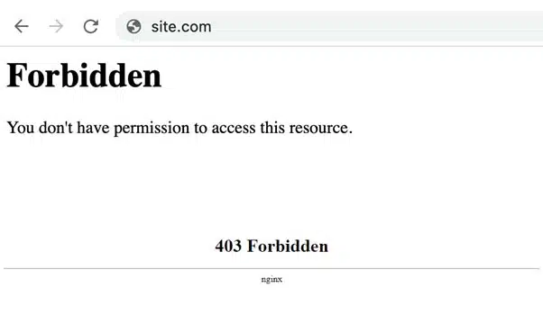 403 Forbidden error