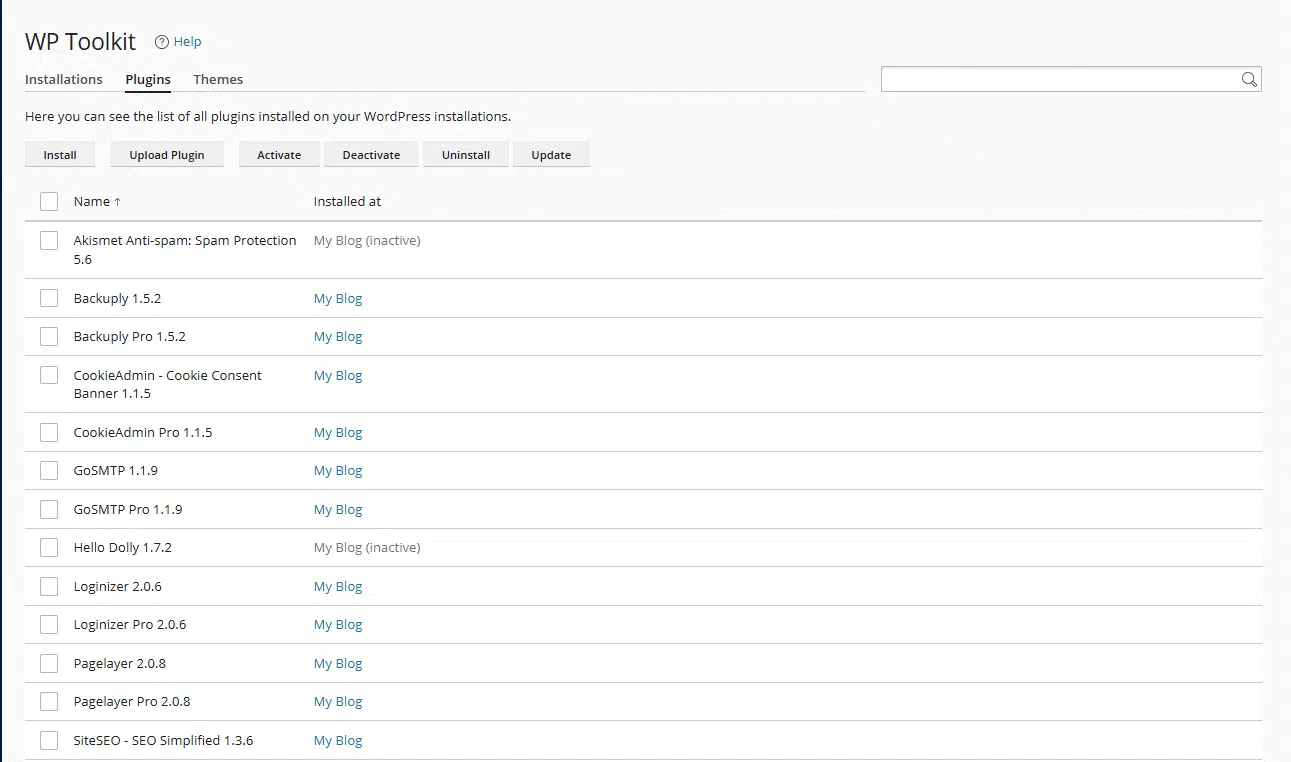 WordPress Toolkit in cPanel