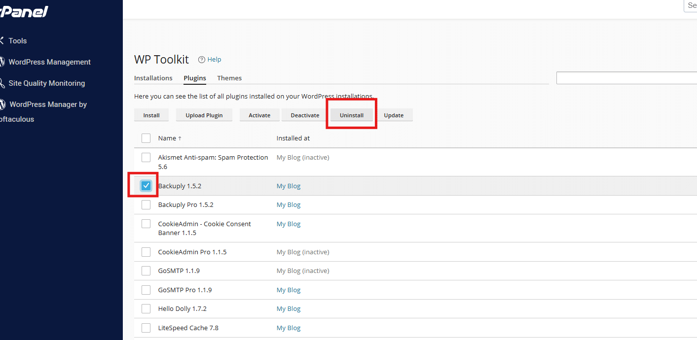 WordPress Toolkit in cPanel
