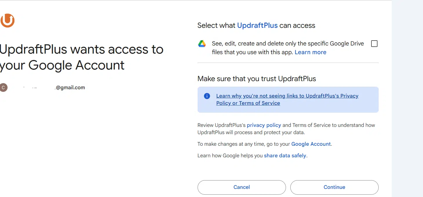 Configure UpdraftPlus Plugin