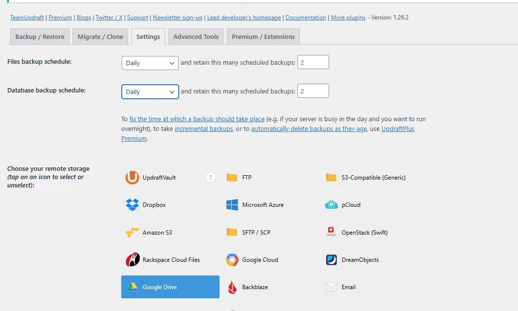 Set Up Automatic Backups in UpdraftPlus Plugin