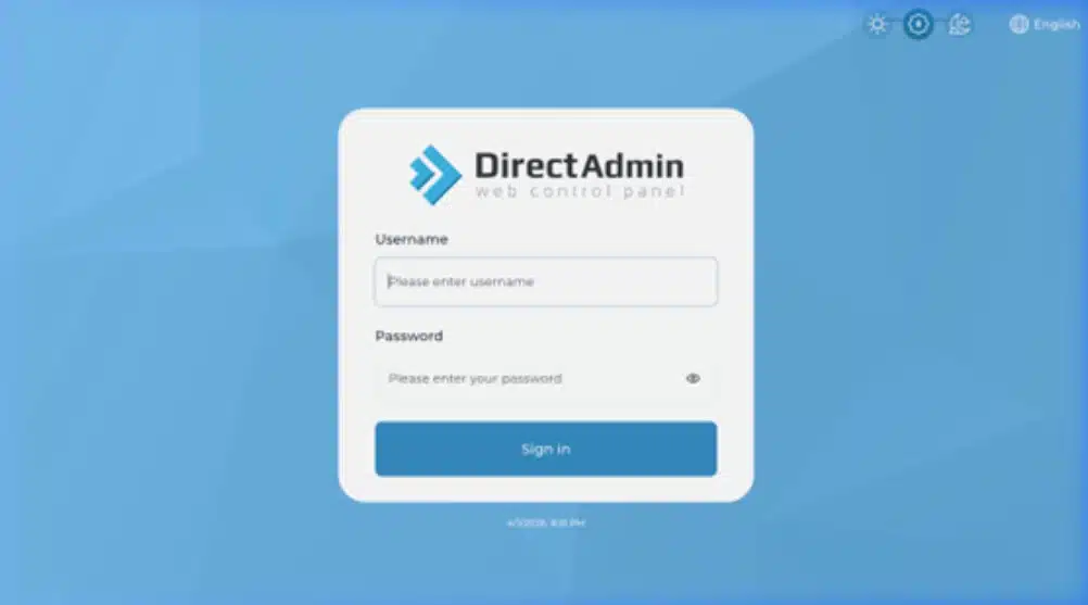 DirectAdmin Login Page