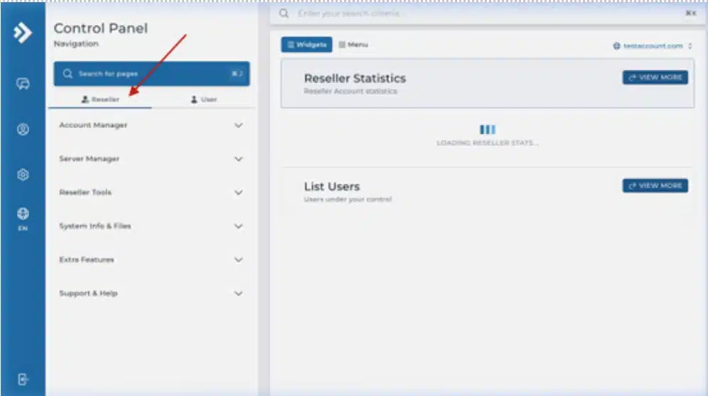 Direct Admin Reseller Level Selection